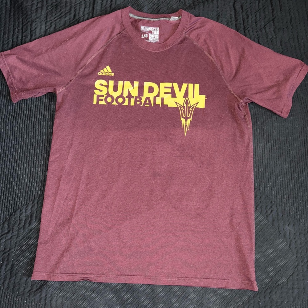 Adidas Maroon Sun Devil Football Tee